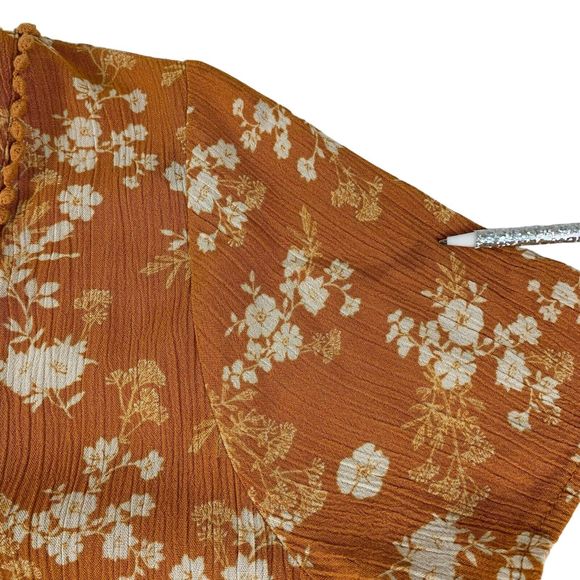 Knox Rose Floral Mini Dress in Mustard - Picture 11 of 11